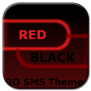 GO SMS Theme Dark Red Black APK