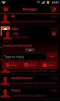 GO SMS Theme Dark Red Black Ekran Görüntüsü 2