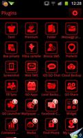 GO SMS Theme Dark Red Black स्क्रीनशॉट 3