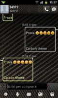 GO SMS Pro Carbon Fiber Theme اسکرین شاٹ 1
