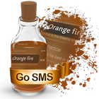 Orange fire S.M.S. Theme icône