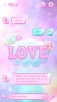 برنامه‌نما GO SMS PRO LOVE PASTEL THEME عکس از صفحه