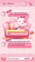 GO SMS PRO PINK KITTY THEME imagem de tela 2