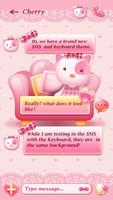 GO SMS PRO PINK KITTY THEME Ekran Görüntüsü 2