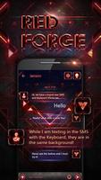 GO SMS PRO RED FORGE THEME الملصق