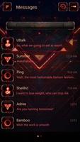 GO SMS PRO RED FORGE THEME ảnh chụp màn hình 1