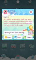 GO SMS Pro CuteMonster ThemeEX capture d'écran 1