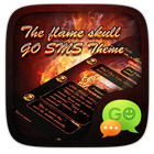 GO SMS THE FLAME SKULL THEME ikona