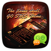 GO SMS THE FLAME SKULL THEME ikon