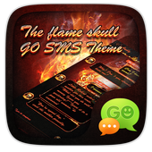 GO SMS THE FLAME SKULL THEME иконка