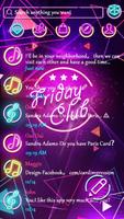 GO SMS FRIDAY CLUB THEME اسکرین شاٹ 1