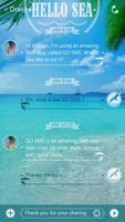 GO SMS PRO HELLO SEA THEME اسکرین شاٹ 2