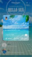 GO SMS PRO HELLO SEA THEME اسکرین شاٹ 3