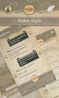 GO SMS PRO RETRO STYLE THEME Affiche