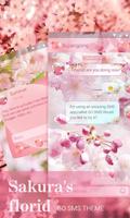 GO SMS PRO SAKURA FLORID THEME постер
