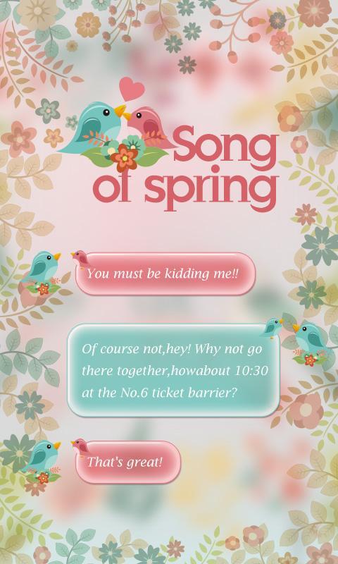 GO SMS SONG OF SPRING THEME APK Baixar - Grátis 