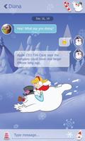GO SMS SNOWMAN THEME screenshot 1