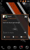 Go SMS Theme Orange Minimal تصوير الشاشة 3