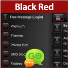 GO SMS Black Red Theme أيقونة