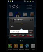 GO SMS Black Red Theme captura de pantalla 3