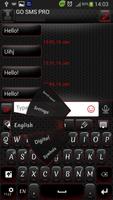 GO SMS Black Red Theme 포스터