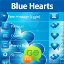 GO SMS Blue Hearts Theme APK