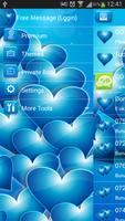 GO SMS Blue Hearts Theme capture d'écran 2