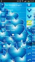 GO SMS Blue Hearts Theme capture d'écran 3