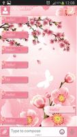 GO SMS Cherry Flowers Theme الملصق