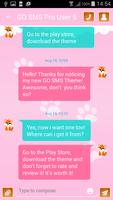 Foxy Cat SMS Theme syot layar 3