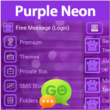 GO SMS Purple Neon ícone