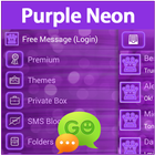 GO SMS Purple Neon icono
