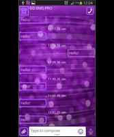 GO SMS Purple Neon الملصق