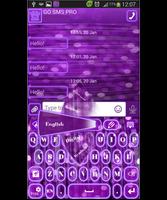 GO SMS Purple Neon اسکرین شاٹ 1