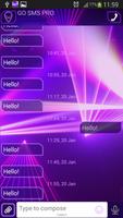 GO SMS Purple Laser تصوير الشاشة 1