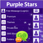 Icona GO SMS Purple Stars