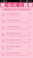 Pink GO SMS Theme capture d'écran 1