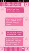 Pink GO SMS Theme 스크린샷 2