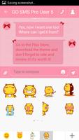 Pink Bow SMS Theme 스크린샷 2