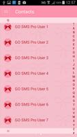 Pink Bow SMS Theme screenshot 3