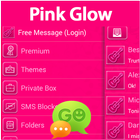 GO SMS Pink Glow icono