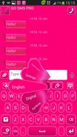 GO SMS Pink Glow capture d'écran 1