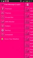 GO SMS Pink Glow captura de pantalla 3