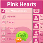 GO SMS Pink Hearts icône