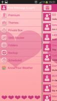 GO SMS Pink Hearts capture d'écran 3
