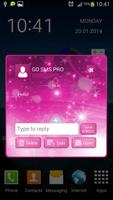 GO SMS 프로 핑크 스파클 스크린샷 3