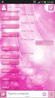 GO SMS Pink Sparkle اسکرین شاٹ 1