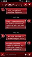Red SMS Theme screenshot 3