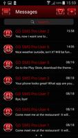 Red SMS Theme screenshot 1
