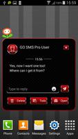 Red SMS Theme capture d'écran 2